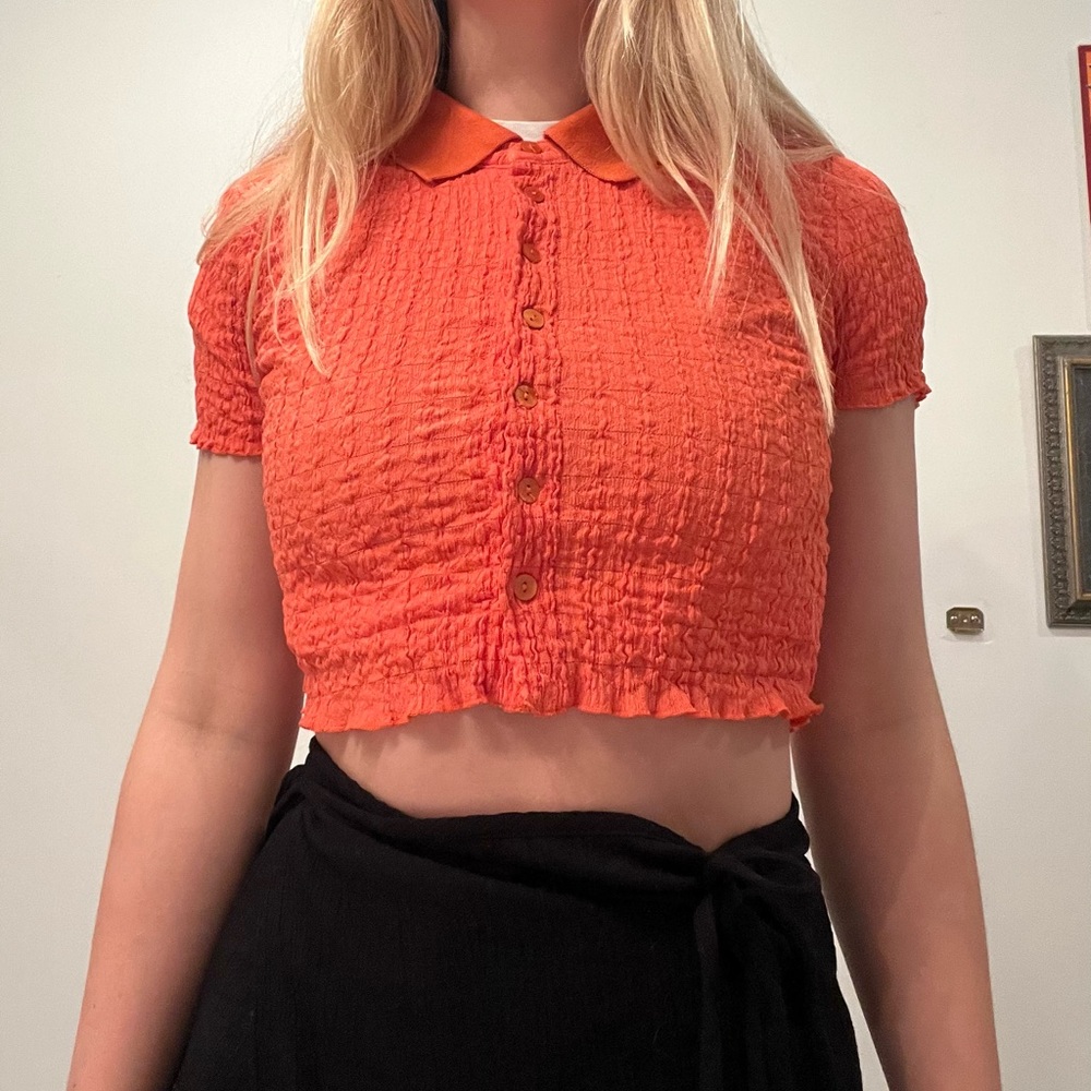 Orange Crop Collared Shirt